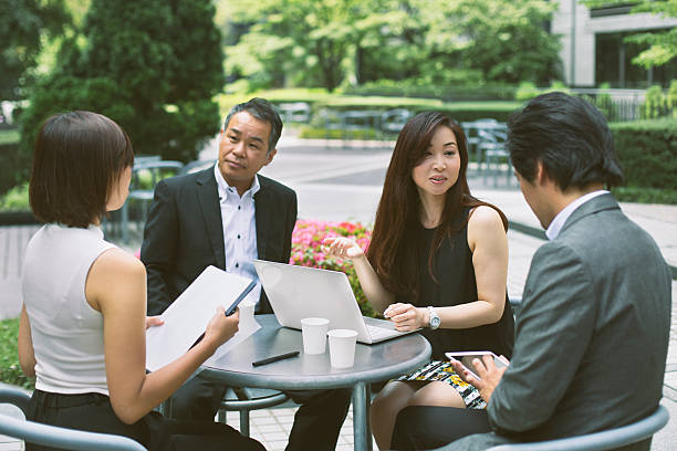 istock Outdoor office meeting 540096998