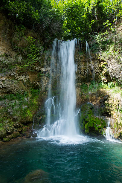 Small waterfall in woodland