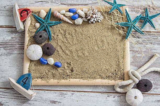 istock Seashells and starfish over white. Vacation concept . 540103424