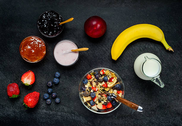 istock Healthy Breakfast with Muesli and Fresh Fruits 540104418