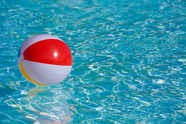 istock Inflatable colorful ball floating 540105760