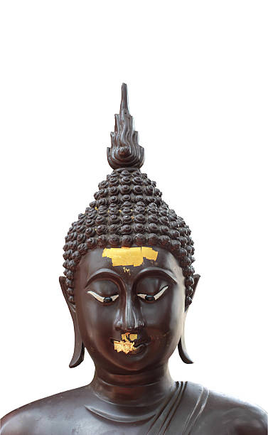 istock Buddha statues in Buddhist Thailand. White background 540106260