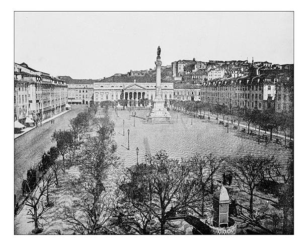 istock Antique photograph of Rossio Square (Lisbon, Portugal)- 19th century 540109220