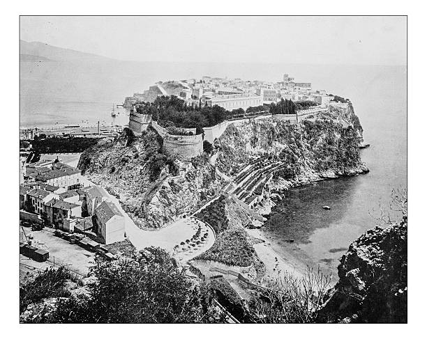 istock Antique photograph of Le Rocher(Principality of Monaco)-late 19th century 540111502