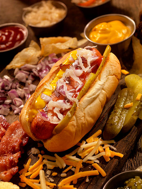 istock Hot Dog with all the fixings 540111950