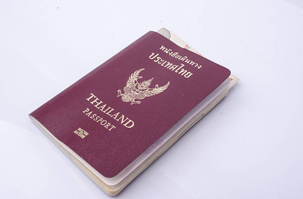 istock Thailand passport isolated on white background. 540114556