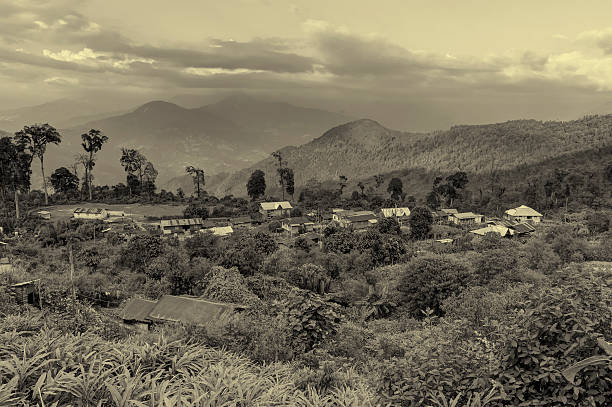 istock Silerygaon Village, with Himalayan mountain in backdrop, Sikkim 540114598