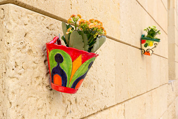 istock Decorated pots, street of Otranto 540115090