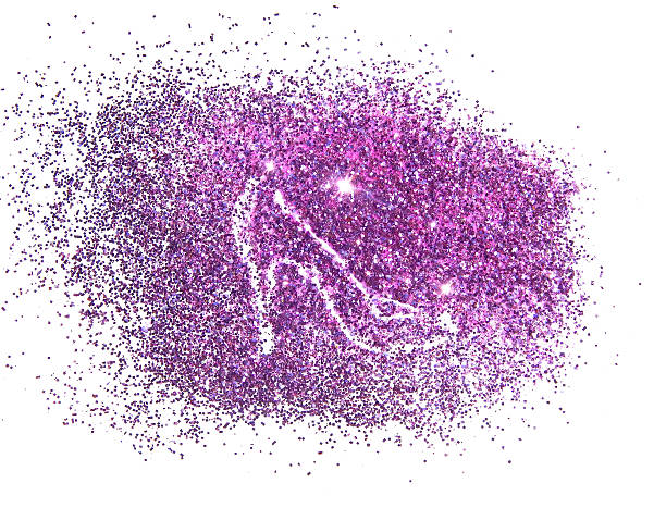istock High heel shoe of purple glitter 540117810