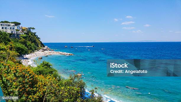 Capri Island Landscape Marina Grande Stock Photo - Download Image Now - Beach, Beauty In Nature, Blue