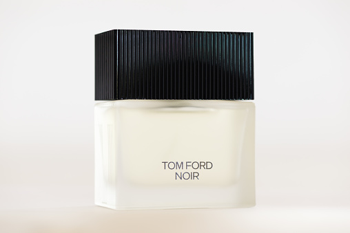 Antibes, France - June 15, 2016: Product shot of Tom Ford Noir eau de toilette. Fashion designed and film director Tom Ford launched the fashion brand of his own name in 2006.