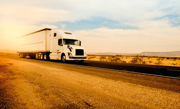 istock Truck Driving on Highway, California 540123132