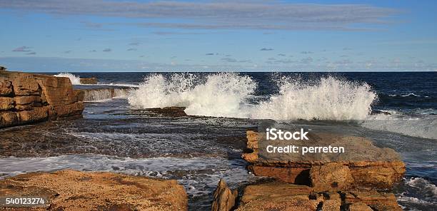 Splashing Waves At Maroubra Beach Sydney Stock Photo - Download Image Now - Australasia, Australia, Beach