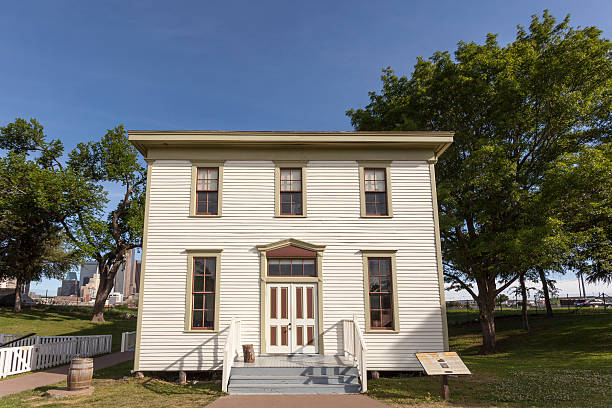 Dallas, Tx, USA - April 8, 2016: Historic Renner School building in the Dallas Heritage Village. Texas, United States