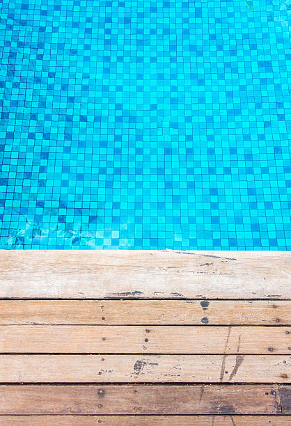 istock Hotel swimming pool with sunny reflections. 540126232