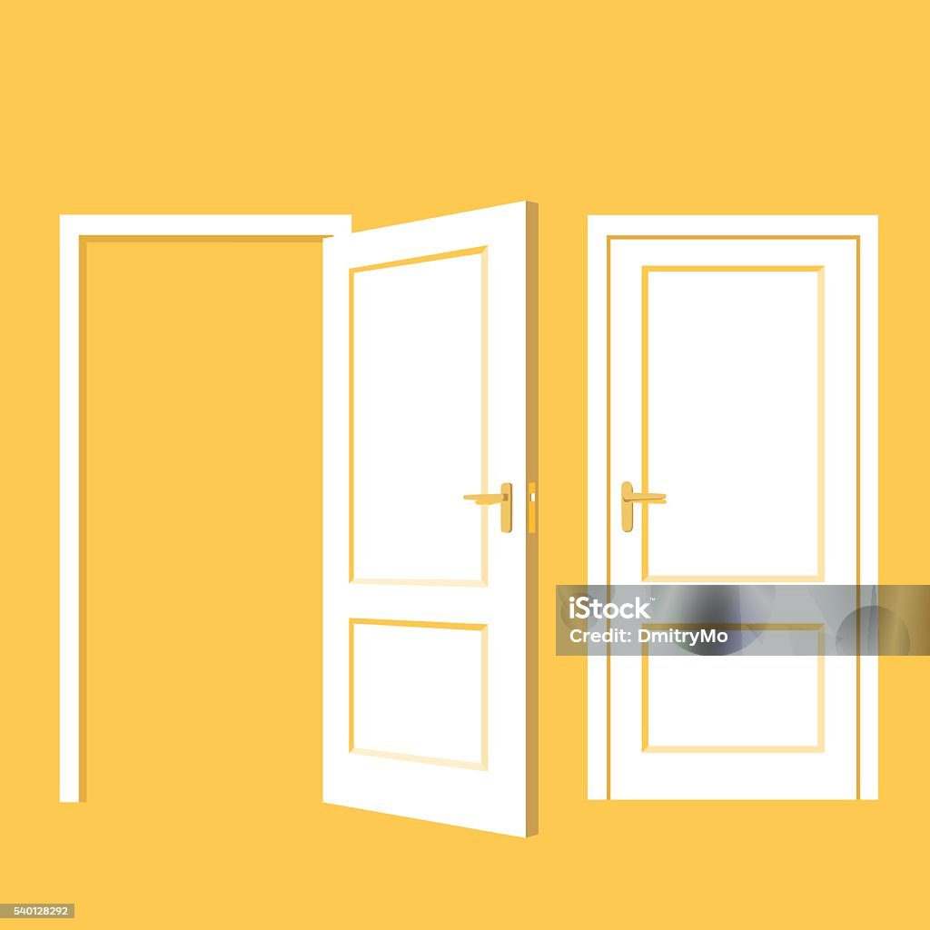 Isolado portas. Vetor realista ilustração - Vetor de Porta de Veículo royalty-free