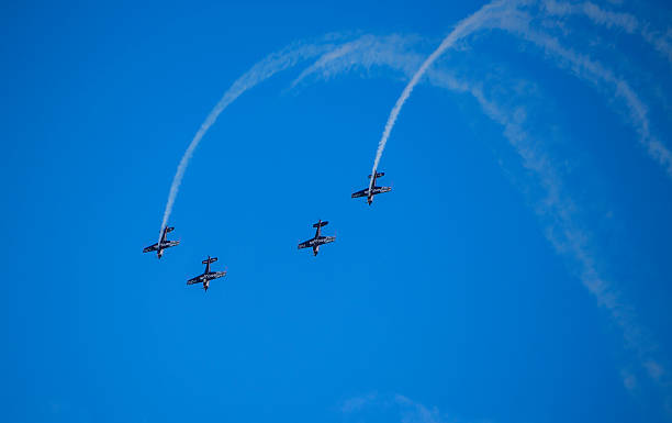 torquay airshow - fomration stock-fotos und bilder