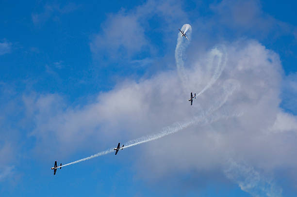 torquay airshow - fomration stock-fotos und bilder