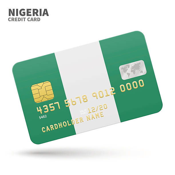 ilustrações de stock, clip art, desenhos animados e ícones de cartão de crédito com a nigéria fundo com bandeira de banco, apresentações e - debt national landmark credit card paying