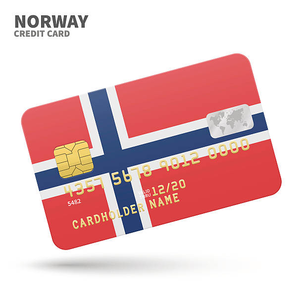 istock Credit card with Norway flag background for bank, presentations and 540199444