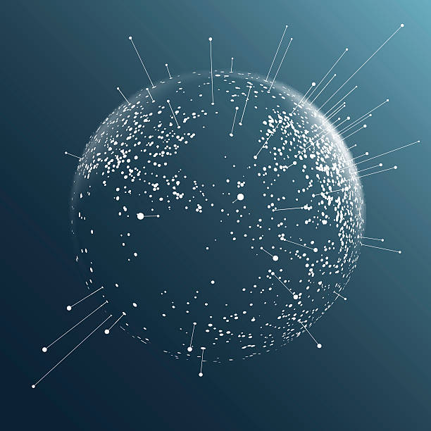 점 구 효과 - vector globe planet sphere stock illustrations