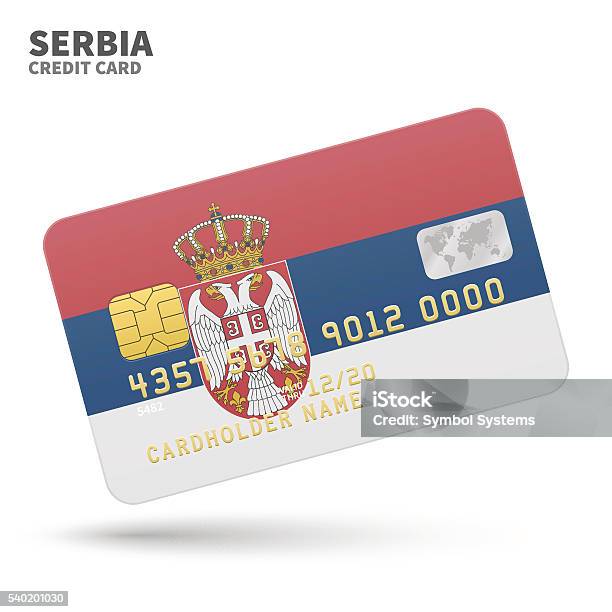 Thẻ Tín Dụng Với Nền Cờ Serbia Cho Ngân Hàng Thuyết Trình Và Hình minh họa Sẵn có - Tải xuống Hình ảnh Ngay bây giờ