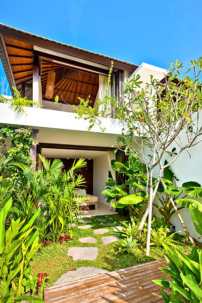 istock Entrance to a back of a modern house 540201318