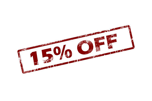 istock stamp 15 percent off with red text over white background 540201938
