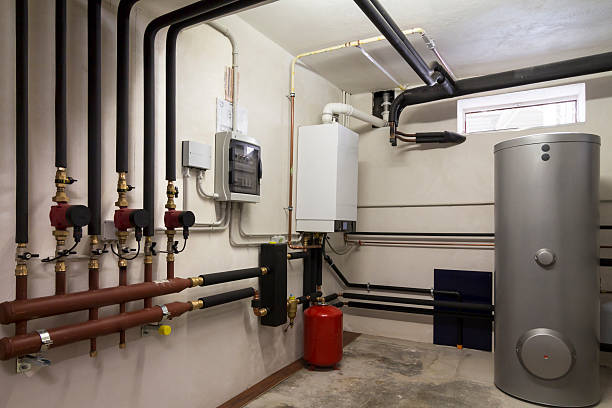 istock condensing boiler gas in the boiler room 540204676