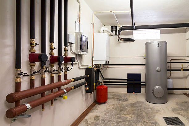 istock condensing boiler gas in the boiler room 540205010