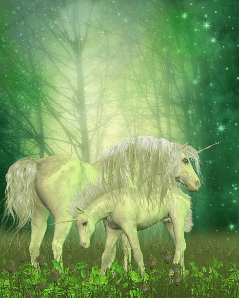 istock White Unicorn Family 540207418