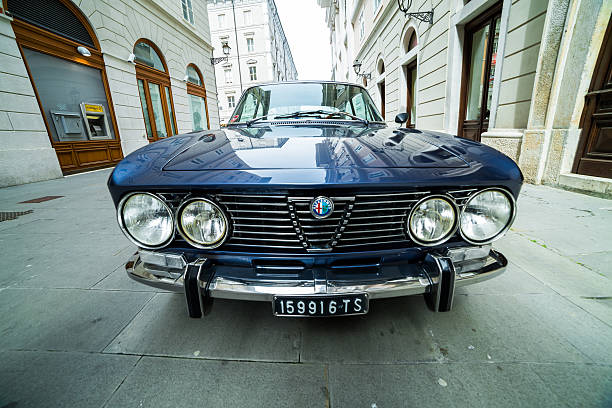 Augsburg, Germany - October 1, 2017: Alfa Romeo 2000 GT Veloce GTV oldtimer car at the Fuggerstadt Classic 2017 Oldtimer Rallye on October 1, 2017 in Augsburg, Germany.
