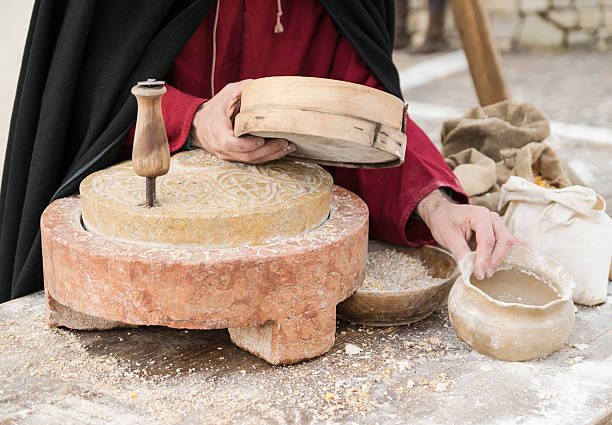 istock Ancient millstone that was turned by hand to produce flour. 540208422