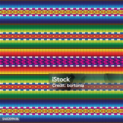 istock Peru Incan Traditional Woven Fabric Seamless Pattern 540209416