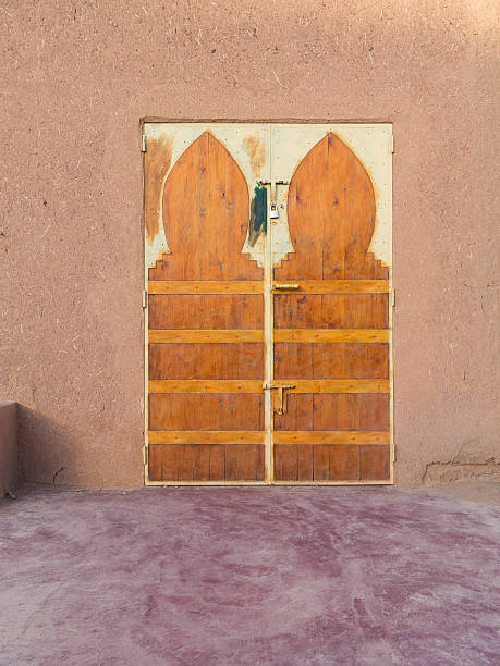 istock Colourfully painted door  in Morocco 540210188