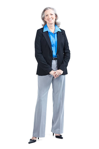 istock Senior Business Woman isolated on white 540211092