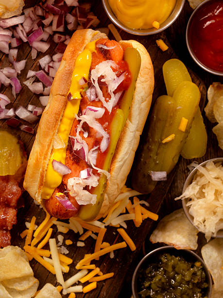 istock Hot Dog with all the fixings 540212138