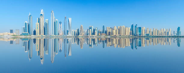 istock Dubai Marina and JBR Skyline - Stock image 540214548