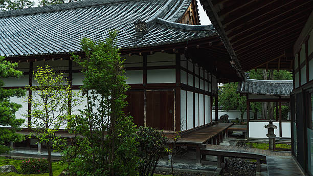istock Japanese old temple architectures from the inner garden 540216380