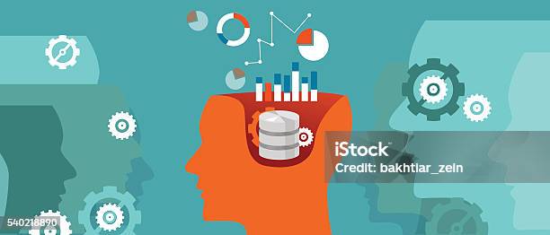 Data Scientist Database Science Graph Thinking Computing Stock Illustration - Download Image Now