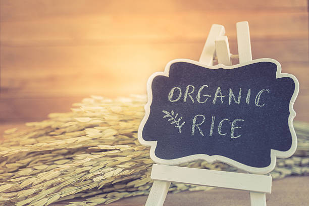 istock White wooden frame with organic paddy 540220198