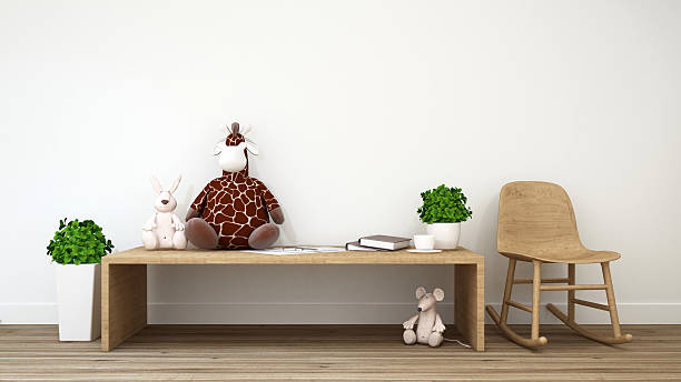 istock rabbit rat and giraffe doll kid room-3d rendering 540221198
