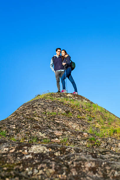 istock Young mountaineers on mountain top 540221362