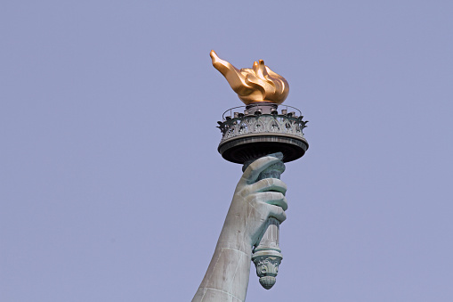 The torch of the Statue of Liberty