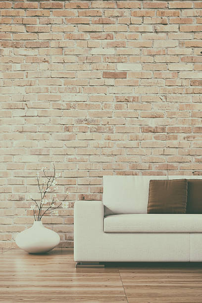 istock Retro styled living room with sofa 540225664