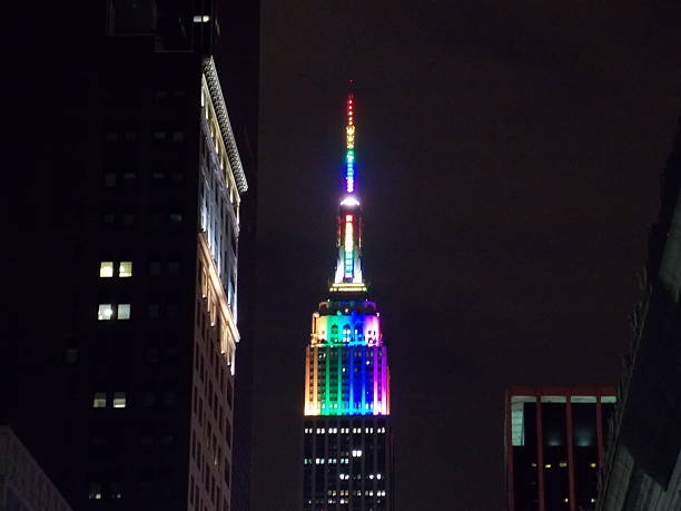 istock Empire State Building Lit with Rainbow Colors 540226056