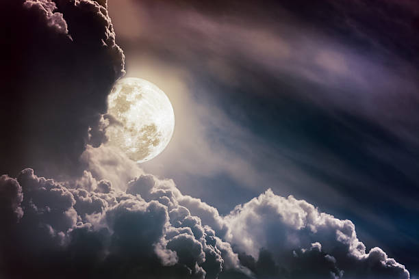 istock Nighttime sky with clouds. Beauty of nature and copy space. 540226310