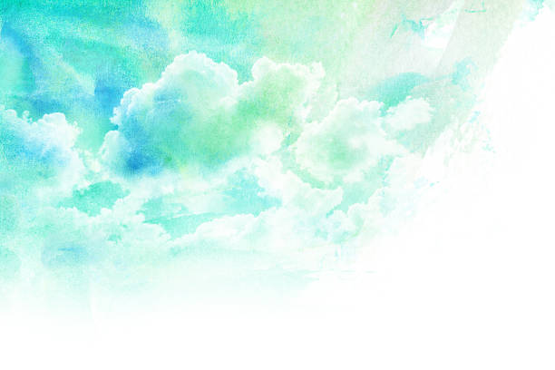 istock Watercolor illustration of cloud. 540228004