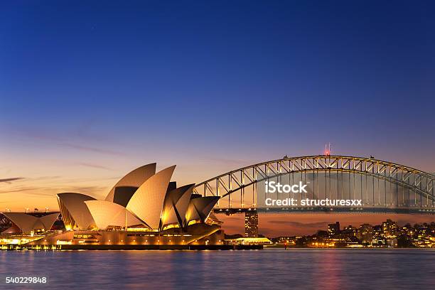 Beautiful Opera House View At Twilight Stock Photo - Download Image Now - Australia, Sydney, Sydney Opera House