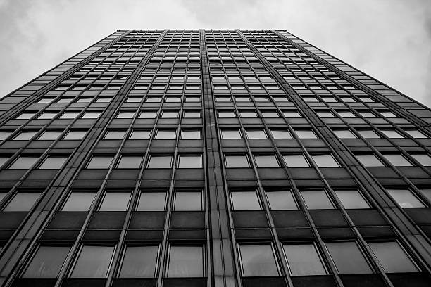 istock Office complex of high-rise buildings. Black and white. 540233244